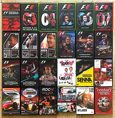 Lot of Formula 1 / F1 DVDs (Documentaries, Seasons  Specials)