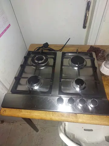 Used 4-Burner Stainless Steel Gas Hob - Good Working Condition
