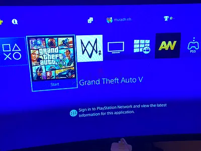 PlayStation 4 (ps4) with games and 2 joystick