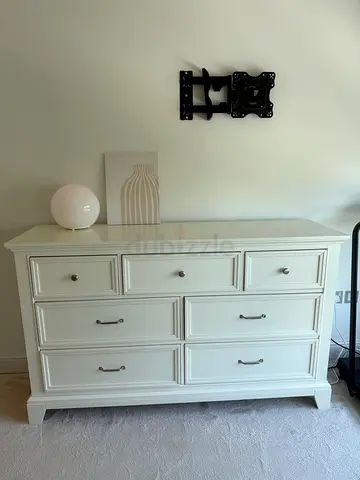 White 7 Drawer Dresser