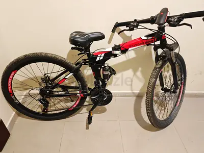 Red  Black bicycle