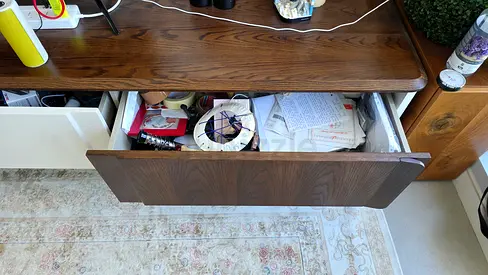 Wooden TV Unit Sideboard / Console with Storage Drawer - like new