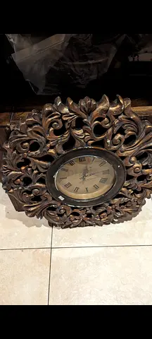 Vintage Ornate Gold Wall Clock with Roman Numerals
