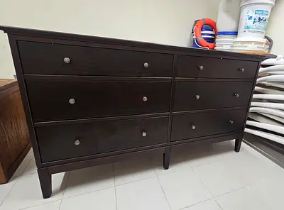 Ikea Hemnes 8-Drawer Dresser - Dark Brown, Good Condition