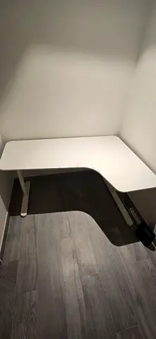 Ikea Bekant White Corner/Study Desk - Compact L-shaped Workstation (Right-Hand)