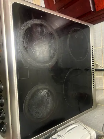 Used Electric Ceramic Cooktop / Hob - 4 Burners, Stainless Trim - good condation