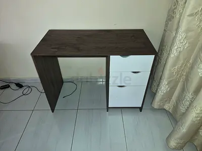 Modern Study Desk with Three Side Drawers