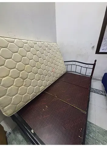 Bed frame with mattress
