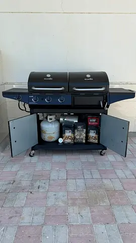 Gas and charcoal grill with delivery