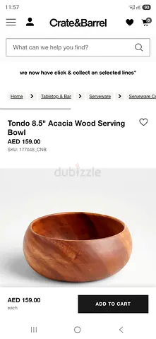 Acacia Wood Serving Bowl - Tondo 8.5