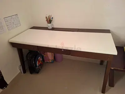 Study table with rolling chair