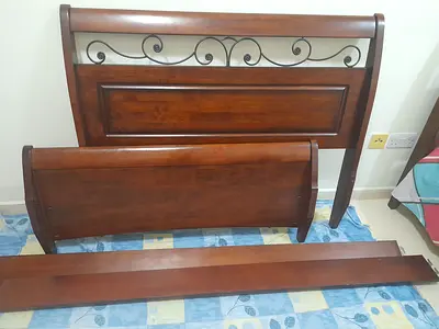 Two single beds with matterace from home centre in perfect condition side tables and matterace