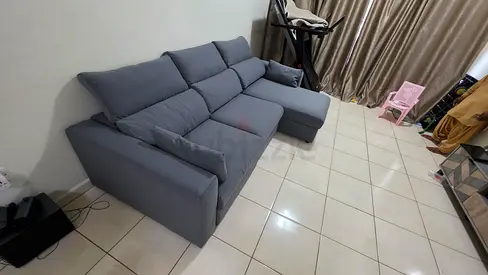 Brand new condition esklstuna lshape sofa bed dark grey