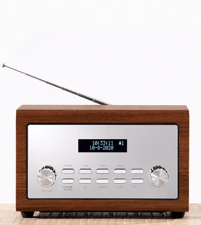 iBright FW-1766 Bluetooth DAB+/DAB/FM Retro Wood Radio with Aux Input
