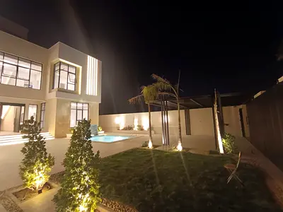 An exceptional opportunity to own a luxury villa with a modern design and super deluxe finishes, with spacious areas and high-quality specifications t