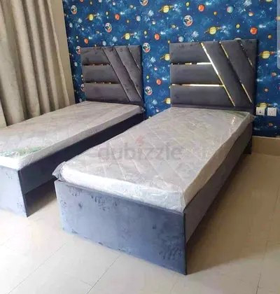 Single Bed Frame with Mattress - White Wooden Bed (Good Condition)