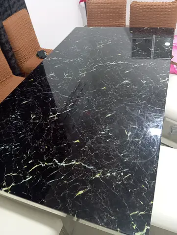 Black Marble Dining Table - Seats 8