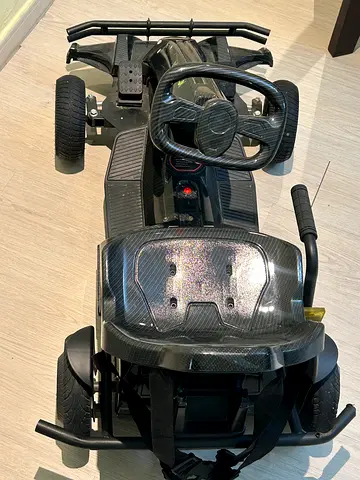 Kids Electric Ride-On Go-Kart with Seatbelts — lithium iron battery (a new car cost AED1200 now)