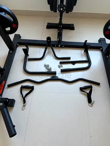 Assorted Gym Machine Attachments — Lat Pulldown, Row  Cable Handles (Good Condition).  No Weights.