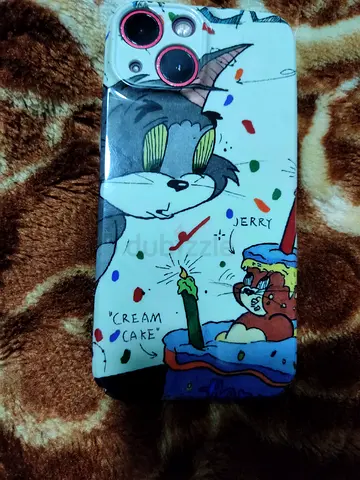 iPhone 13mini tdra  case with Tom  Jerry cream cake design (fits dual-camera models)