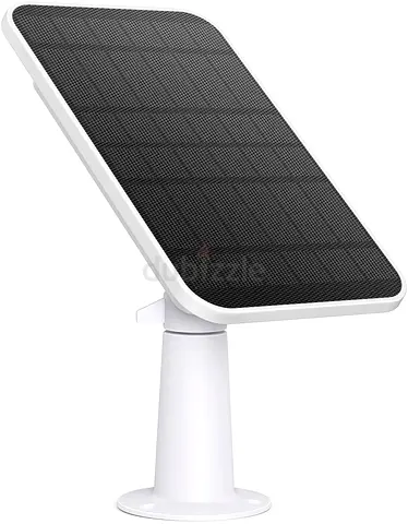 Compact Solar Panel Charger on Adjustable Stand - White