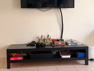 Low Black TV Stand / Entertainment Unit - Good Condition