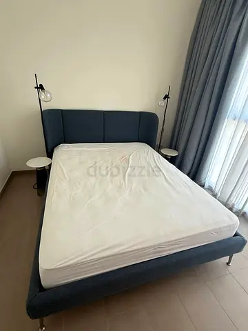 Modern Upholstered Double Bed 160cm  with Headboard and mattress