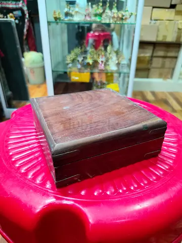 Vintage Wooden Jewelry/Trinket Box - Solid Wood, Handcrafted Look - 14*14cm