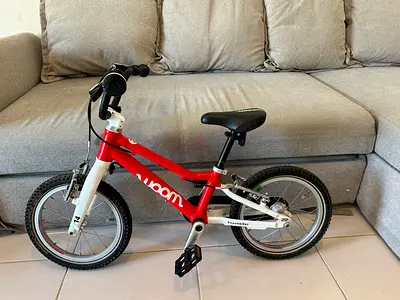 Red WOOM 2 kids bike - 14 inch, great condition