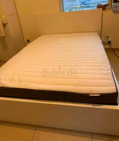 Ikea Malm bed with mattress queen size