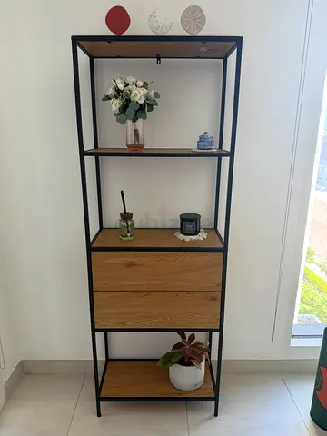 Wooden Shelf Unit with Drawers