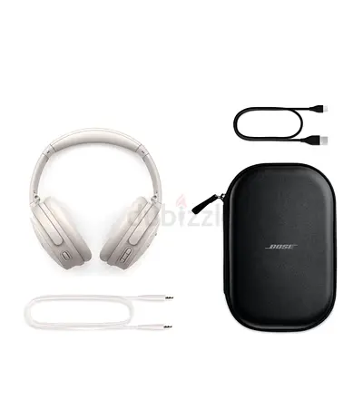 Bose Noise Cancelling Wireless Headphones with Case (White/Silver)