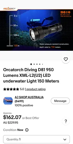 Orcatorch Diving D810