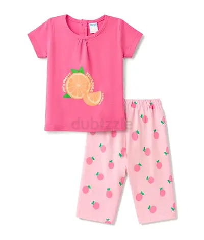 Pink short-sleeve childrens T-shirt (back view) - size not specified