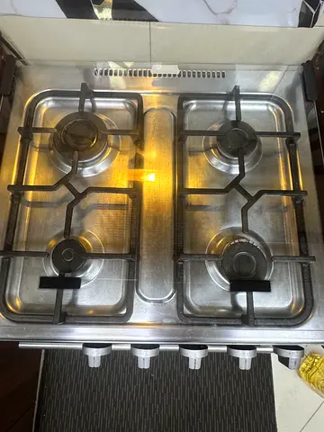 Stainless Steel 4-Burner Gas Hob - Good Working Condition
