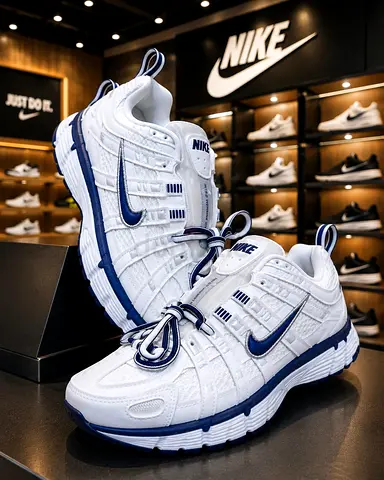 Nike P-6000 white  navy running sneakers, sizes available 36-40