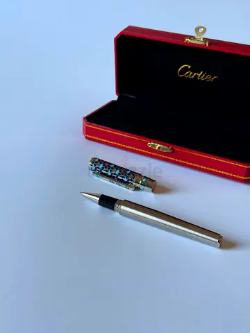 Cartier Rollerball Pen with Decorative Cap and Original Case