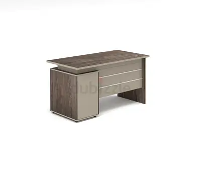 Modern Wooden Office Desk with Storage Pedestal