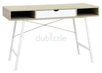 Desk 120x48cm, Oak / White - JYSK ABBETVED - Only AED80 (was 499 new)