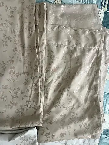pair of curtain along with rod available for sale
