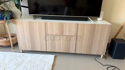 IKEA BESTÅ TV unit — push-to-open doors, excellent condition