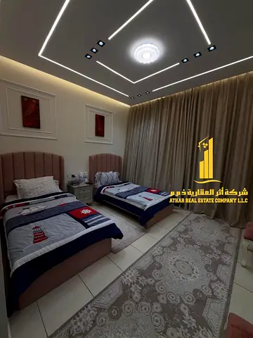 Luxurious and elegant two-bedroom apartment with a living room, fully furnished with brand new, hig