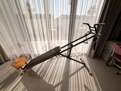 TechPlus Adjustable Incline Ab Bench with Resistance Bands