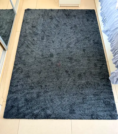 Blue ikea rug