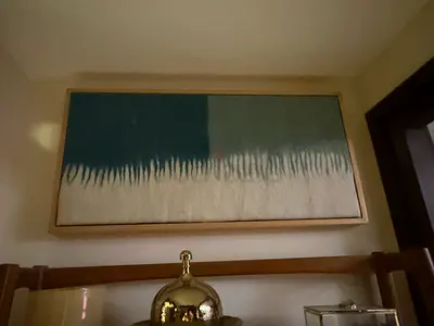 Framed Abstract Textile Wall Hanging