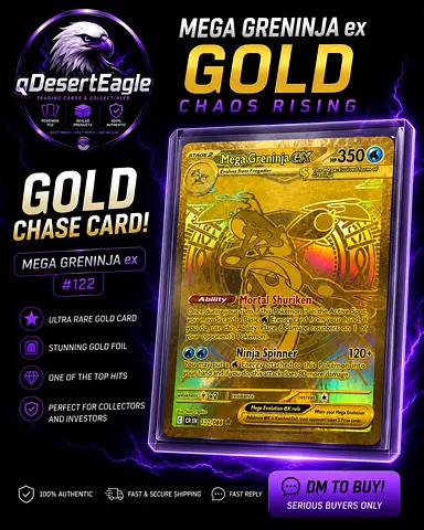 Mega Greninja ex Gold #122 – Chaos Rising