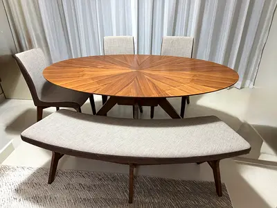 Dining set for sale / table, 3 chairs, bench