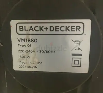 Black+Decker VM1880 1600W Vacuum Cleaner (Good Working Condition)