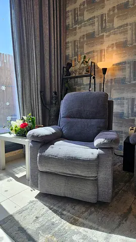 Gray Fabric Recliner Armchair in Great Condition