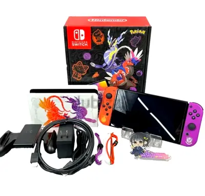 Nintendo Switch OLED Model Pokemon Scarlet and Violet Edition with extra controller and docking